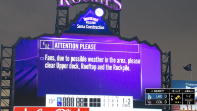 Dodgers e Rockies enfrentam atraso por chuva no Coors Field nesta quarta-feira