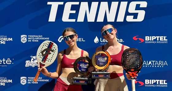 Caroline e Katerine Hostins representam Rondônia e Mato Grosso na Copa das Federações de Beach Tennis