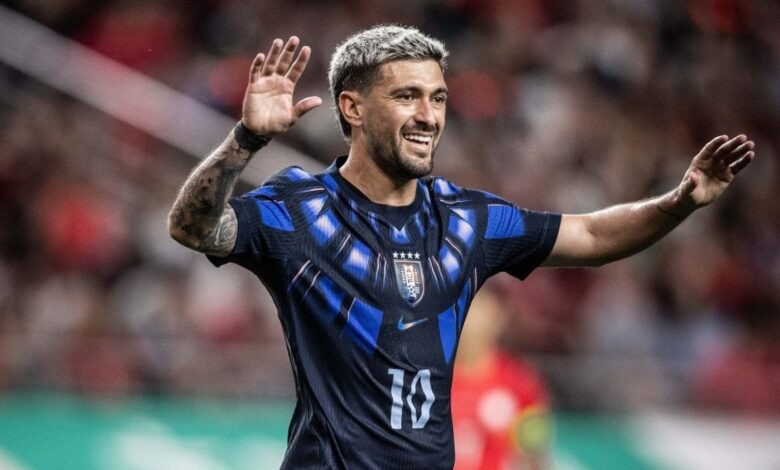 Arrascaeta brilha em amistoso, mas preocupa Uruguai ao sair machucado em goleada Arrascaeta brilha em amistoso, mas preocupa Uruguai ao sair machucado em goleada