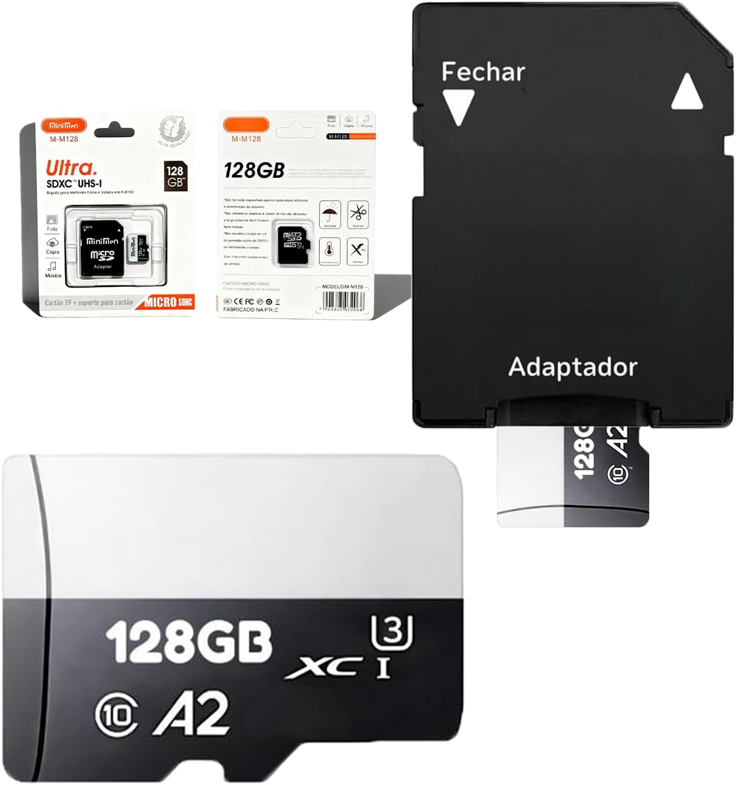 Descubra o Cartão de Memória 128GB Original: Velocidade e Qualidade em Full HD