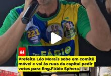 Prefeito Léo Moraes apoia candidatura de Fábio Sphera nas ruas de Porto Velho