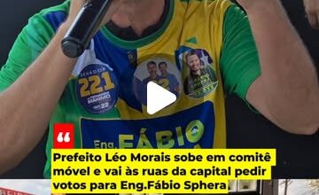 Prefeito Léo Moraes apoia candidatura de Fábio Sphera nas ruas de Porto Velho