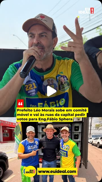 Prefeito Léo Moraes apoia candidatura de Fábio Sphera nas ruas de Porto Velho