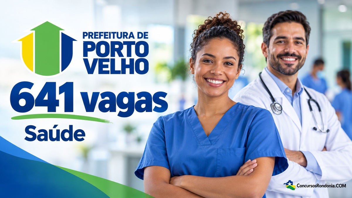 Porto Velho abre concurso com 641 vagas e salários de até R$ 9.828,19 para 2026 Porto Velho abre concurso com 641 vagas e salários de até R$ 9.828,19 para 2026