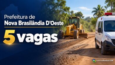 Prefeitura de Nova Brasilândia D’Oeste abre seleção com salários até R$ 1.838,54