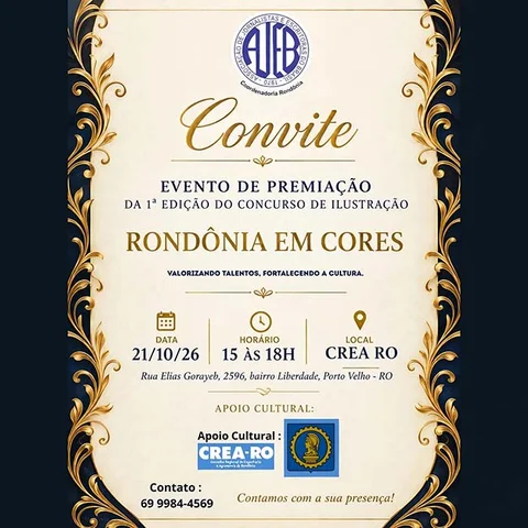 Premiação do 1º Concurso de Ilustração “Rondônia em Cores” acontece em Porto Velho amanhã