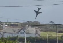 Queda de caça da RAF em Gales revela falha da equipe e provoca explosão devastadora
