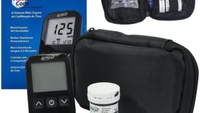 Kit Medidor G-tech Lite: Controle Sua Glicemia com 10 Tiras e 10 Lancetas Eficientes