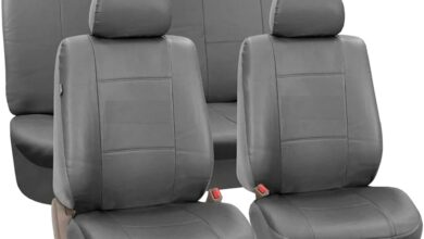 Descubra o Conforto do Jogo de Capa Banco Carro Universal em Couro Automotivo Cinza