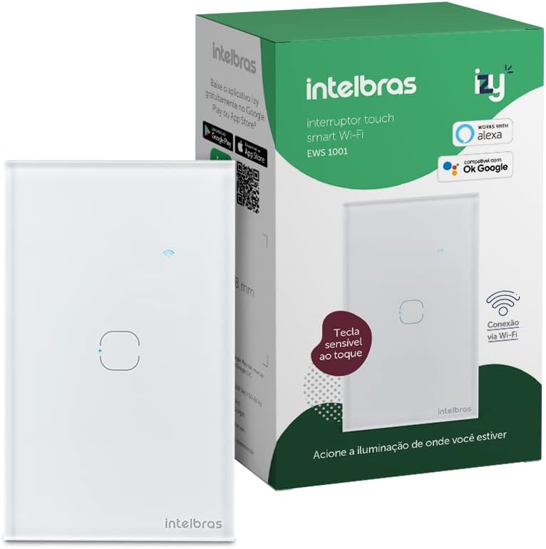 Descubra o Interruptor Touch Inteligente EWS 1001 da Intelbras: Compatível com Alexa e Prático