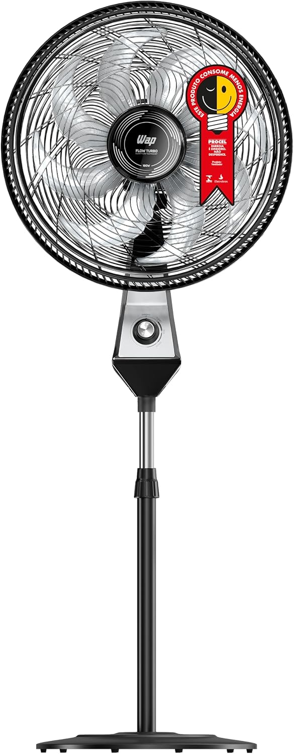 WAP Ventilador de Coluna FLOW TURBO: Silencioso, Econômico e Eficiente com 8 Pás