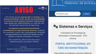 Governo de Rondônia e TJRO mantêm restrições de acesso após alerta de segurança cibernética