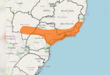 Alerta laranja do Inmet prevê tempestade severa em 6 estados do Centro-Sul hoje