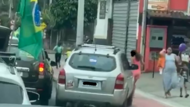 Homem atropela crianças em carreata de Flávio Bolsonaro em Ilhabela, SP