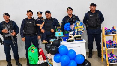 Policiais militares celebram aniversário de 5 anos de Miguel em Porto Velho