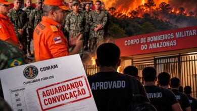 Bombeiros treinam enquanto aprovados em concurso cobram convocação urgente
