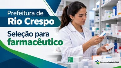 Prefeitura de Rio Crespo abre seleção para farmacêutico com salários de até R$ 3,3 mil Prefeitura de Rio Crespo abre seleção para farmacêutico com salários de até R$ 3,3 mil