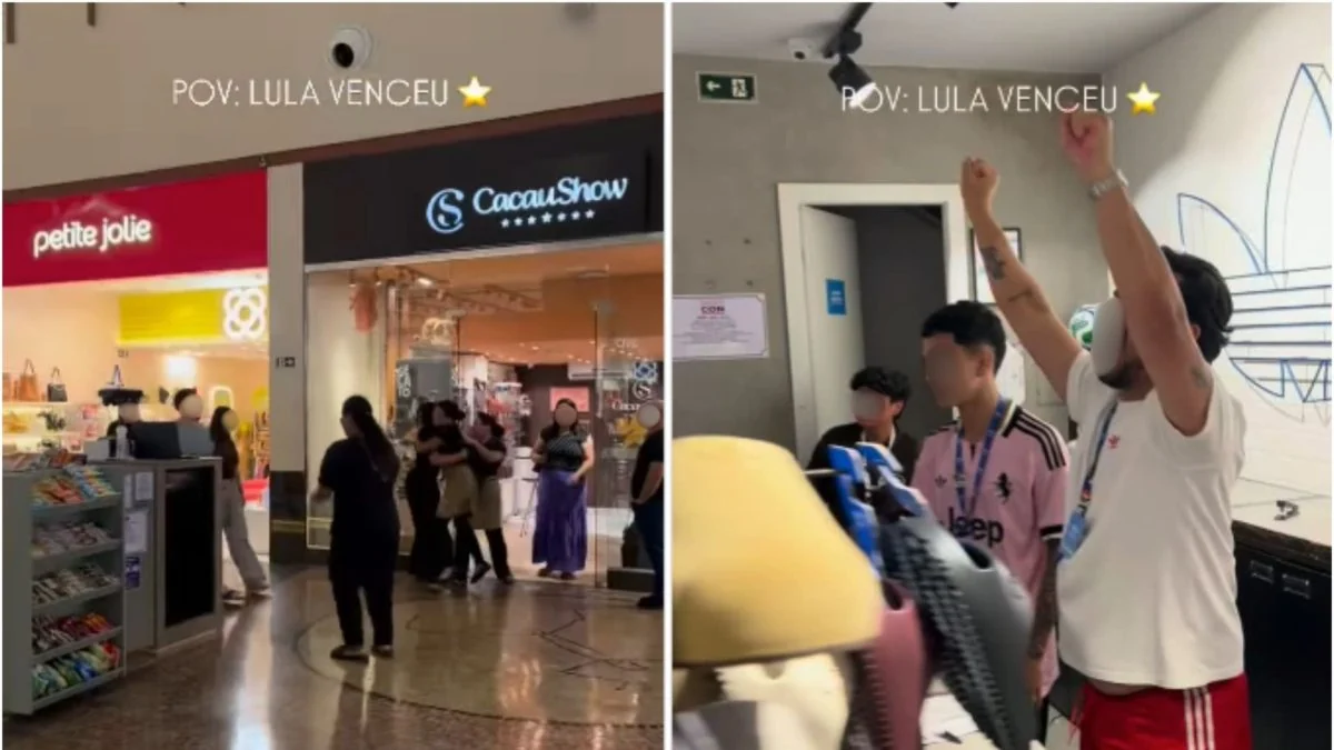 Vendedores da Adidas e Cacau Show celebram vitória de Lula em Manaus